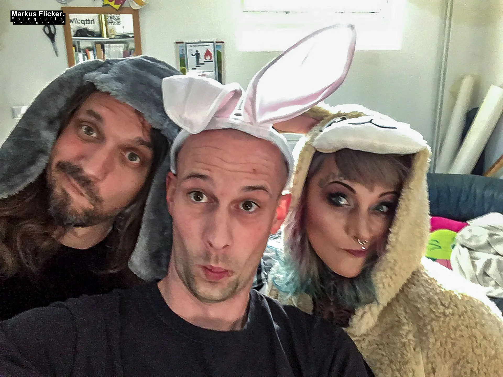 Making Of sexy Ostershooting im Fotostudio mit Hasen im Studio zu Ostern