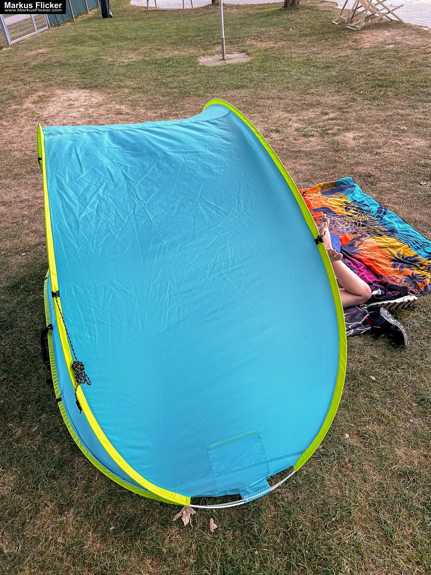 Pop Up Strandmuschel Wurfzelt Sonnenschutz Windschutz Regenschutz #reisetipp