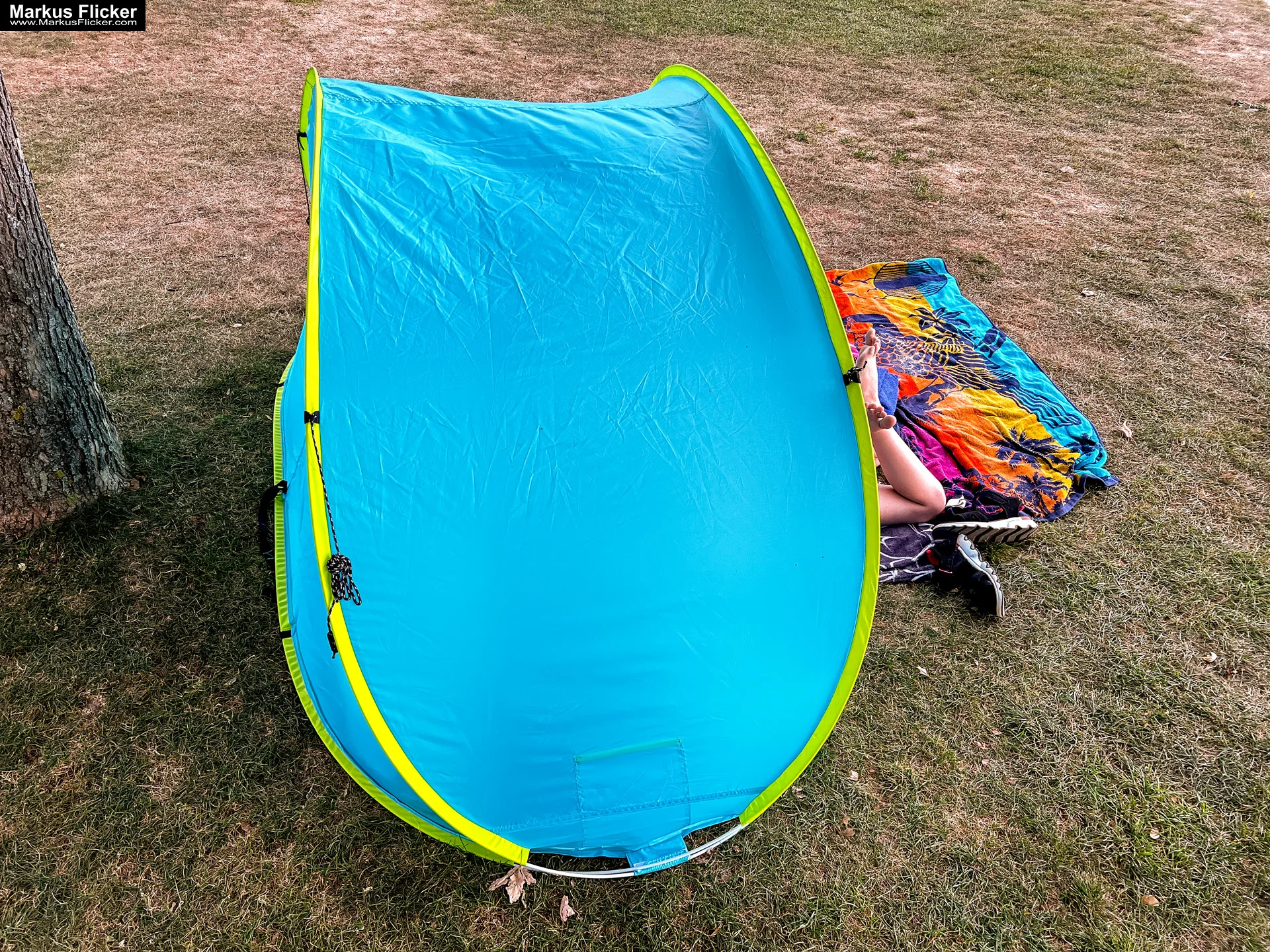 Pop Up Strandmuschel Wurfzelt Sonnenschutz Windschutz Regenschutz #reisetipp