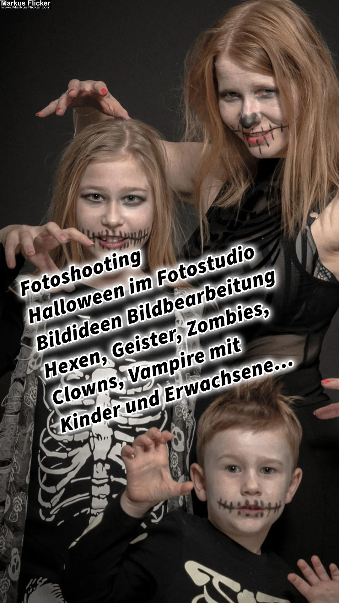 Fotoshooting Halloween im Fotostudio Bildideen Bildbearbeitung Hexen, Geister, Zombies, Clowns, Vampire mit Kinder und Erwachsene... Adobe Photoshop