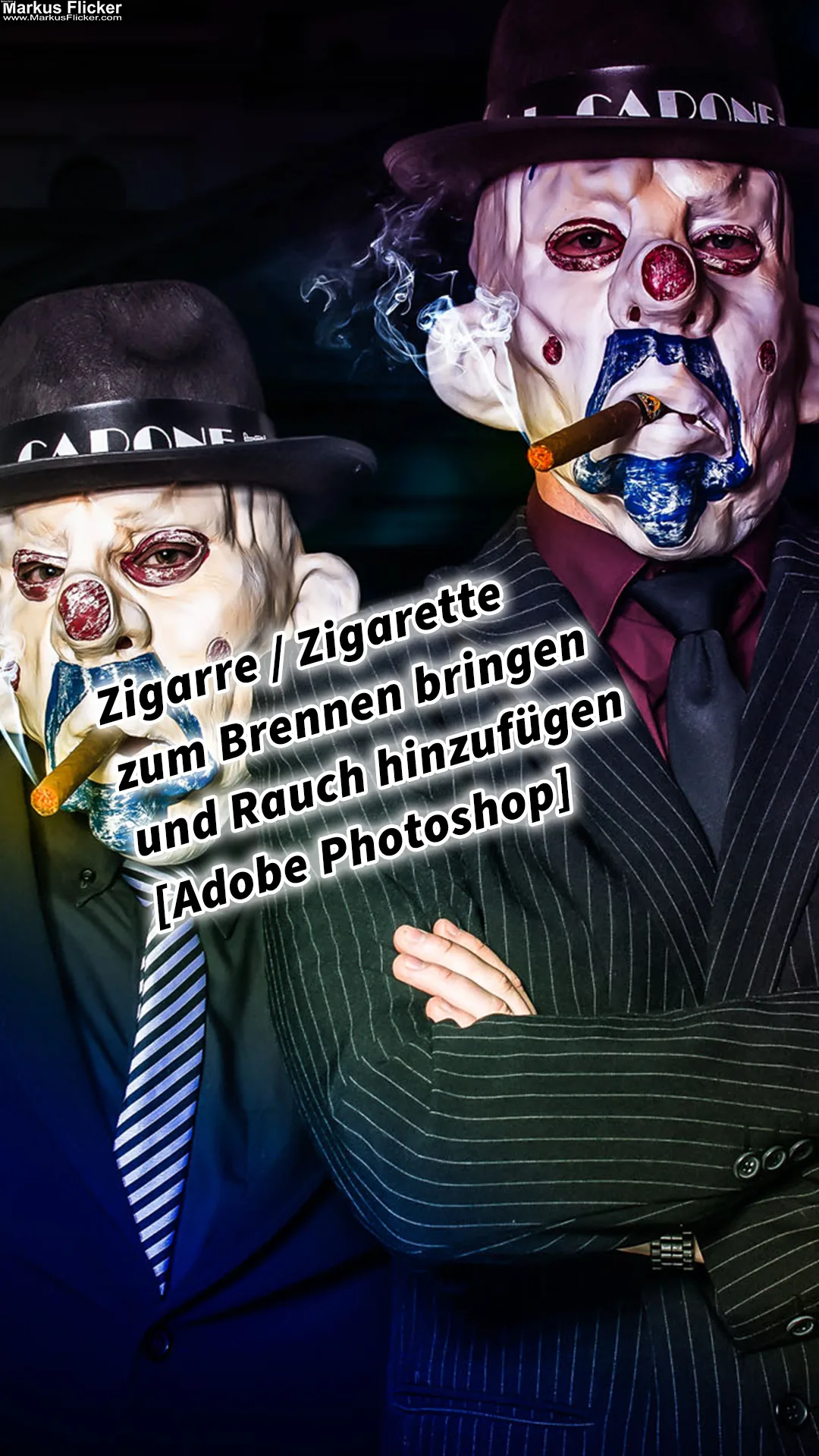 Zigarre / Zigarette zum Brennen bringen und Rauch hinzufügen mit Adobe Photoshop Tutorial Anleitung