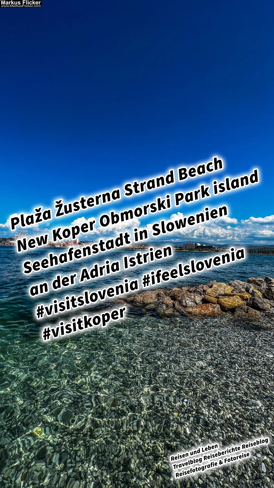 Plaža Žusterna Strand Beach New Koper Obmorski Park island Seehafenstadt in Slowenien an der Adria Istrien #visitslovenia #ifeelslovenia #visitkoper