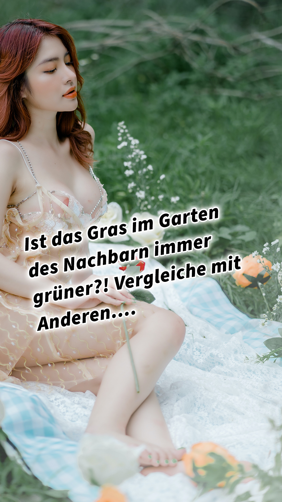 Ist das Gras im Garten des Nachbarn immer grüner? Vergleichst du dich mit Anderen? Warum du dich nur mit jemanden vergleichen solltest, der dort ist wo du hinwillst... #GedankenZumLeben