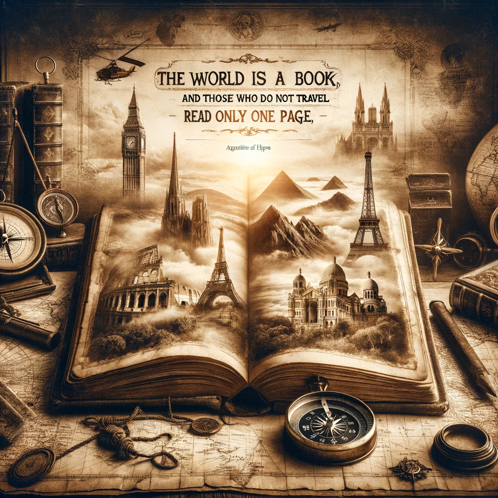 Die Welt ist ein Buch. Wer nie reist, sieht nur eine Seite davon von Augustinus von Hippo