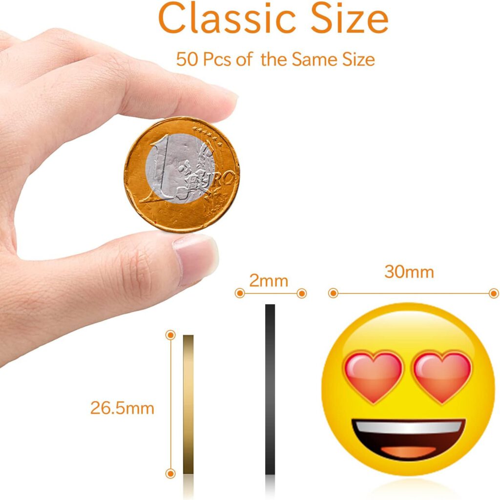 MORCART Emoji Magnete Kühlschrankmagnete Dekorative Magnettafel Whiteboard Küche Fridge Locker Eisen Büro Kleinkinder und Erwachsene Geschenk 50 Stück