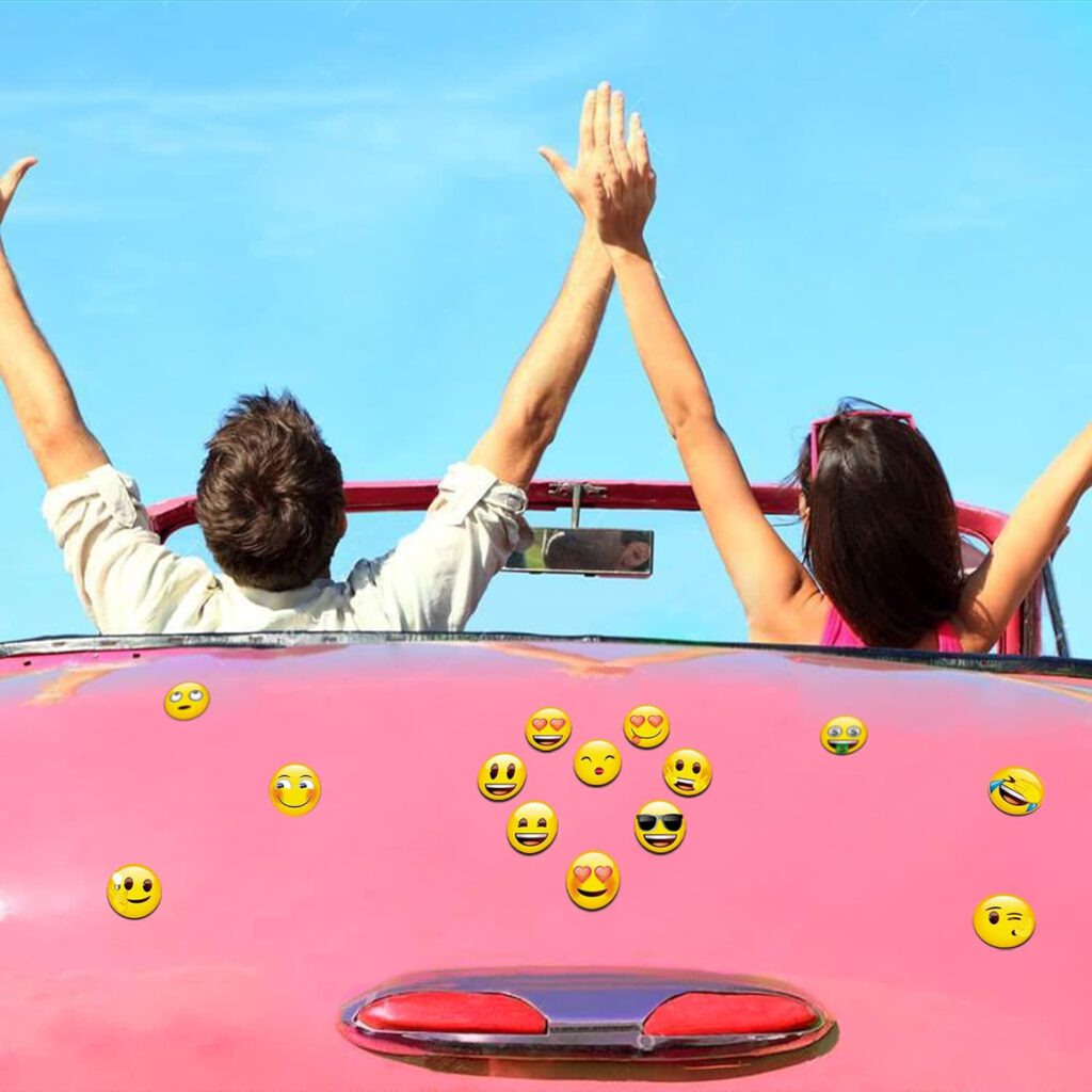 MORCART Emoji Magnete Kühlschrankmagnete Dekorative Magnettafel Whiteboard Küche Fridge Locker Eisen Büro Kleinkinder und Erwachsene Geschenk 50 Stück