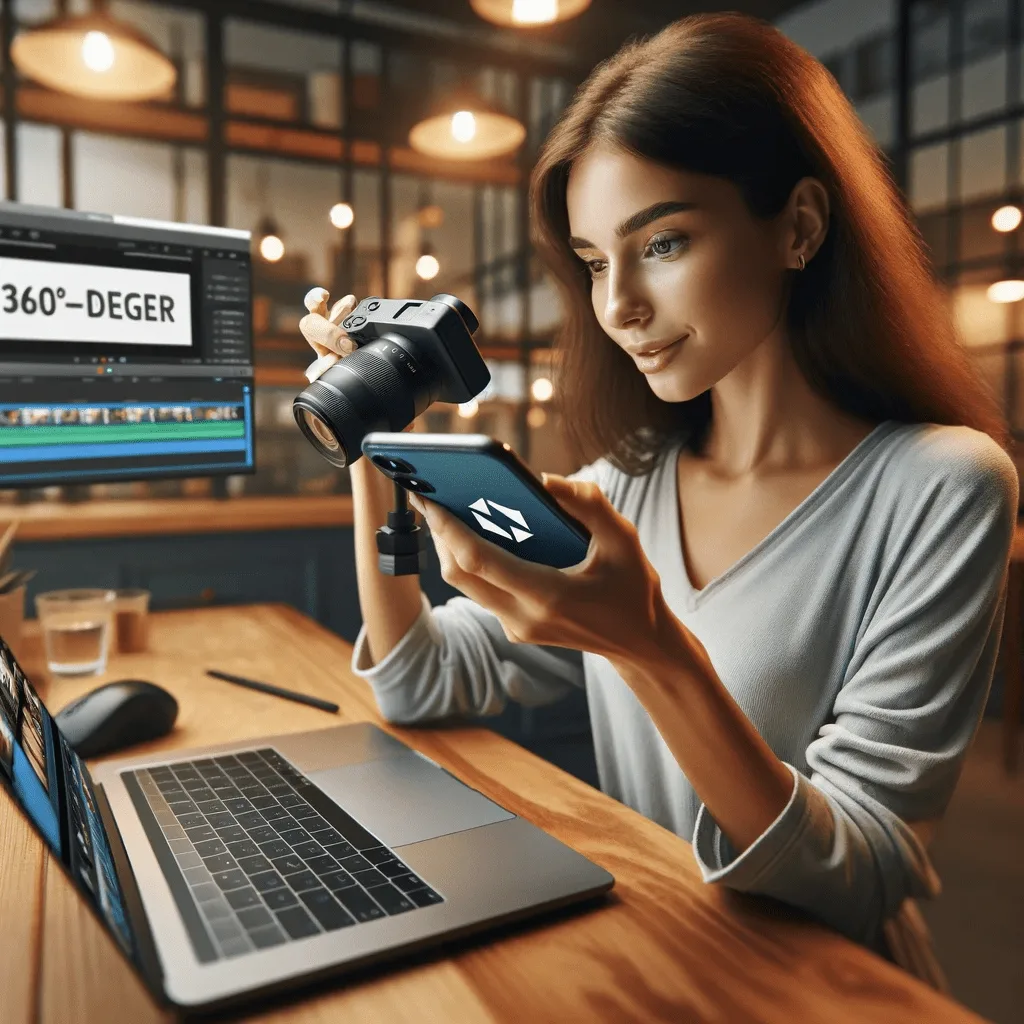 360 Grad Produktvideo Trailer mit dem Smartphone und einem Notebook für Kreative. Fotografieren und Filmen mit dem Smartphone für Fotos und Videos: Smartphone-Fotografie: Profi-Tipps mit dem Handy für Freizeit, Hobby und Business