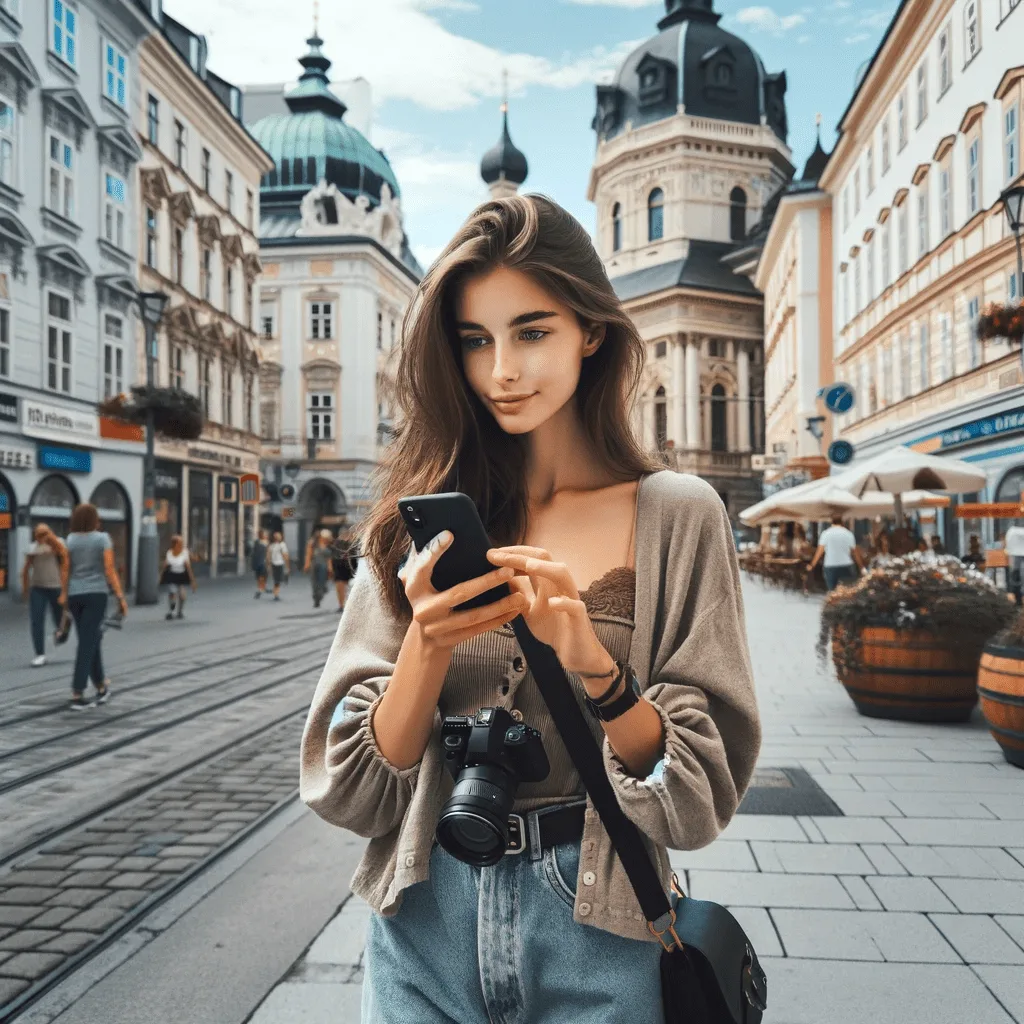 Streetphotography Stadt Steiermark Kunsthaus Hauptplatz Rathausgasse. Spaziergang mit dem Smartphone in der Innenstadt. Fotografieren und Filmen mit dem Smartphone: Bessere Fotos und Videos mit dem Handy für Freizeit, Hobby und Business