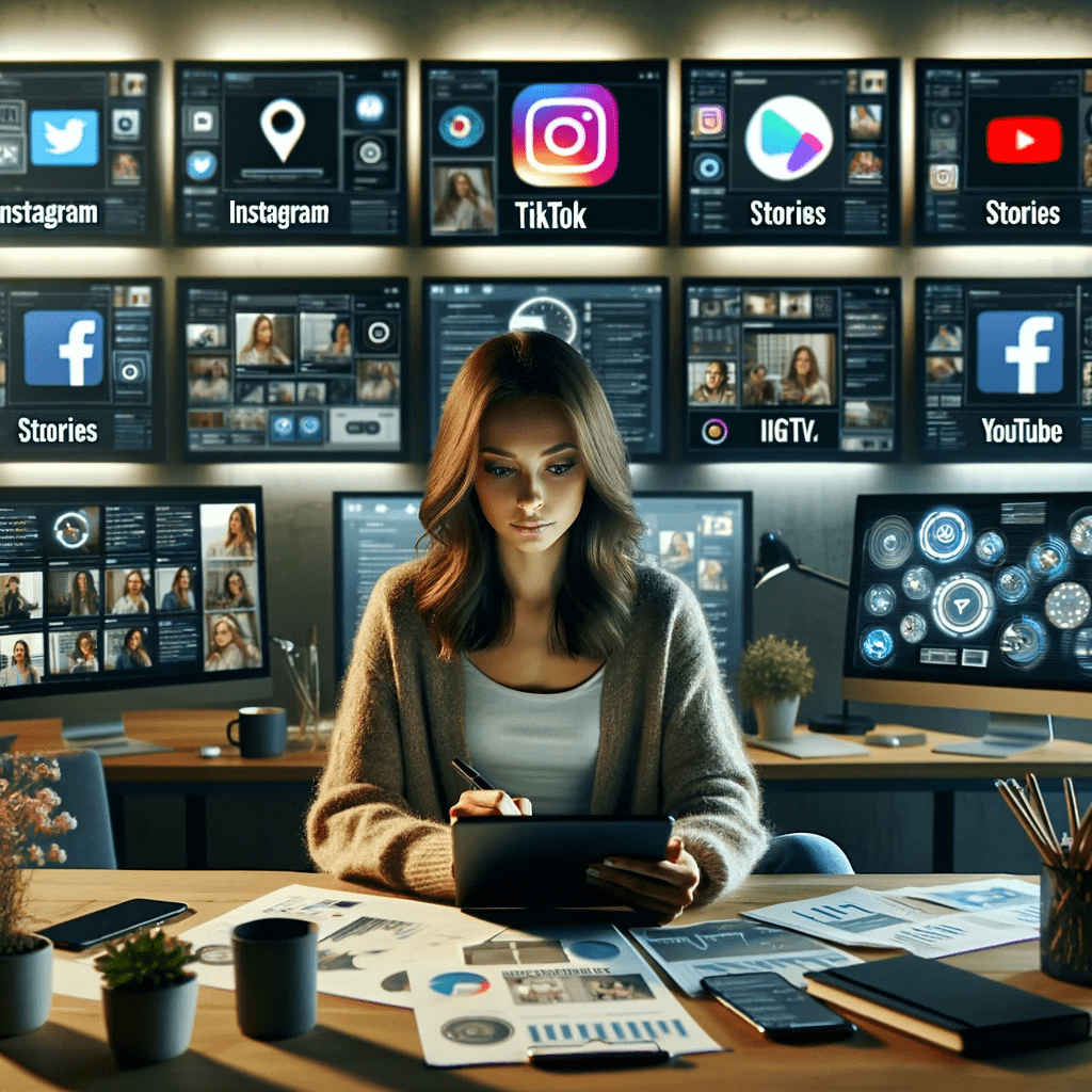 Verstehen der spezifischen Anforderungen und Formate von Plattformen wie Instagram, TikTok, Facebook, YouTube und Twitter. Optimierung von Videos für Feed, Story, Reel und IGTV. Wie werde ich im Internet sichtbar?!: Starte mit Social Media für Erfolg durch deinen Online Auftritt und mehr Sichtbarkeit