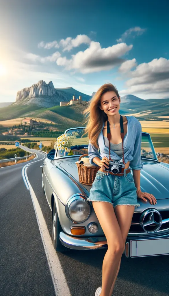 Roadtrip in Europa: Reisen mit dem Auto innerhalb der EU. Citytrips, Camping, Landschaft, Rundfahrt mit dem PKW, romantische Städte und Urlaubsinspiration