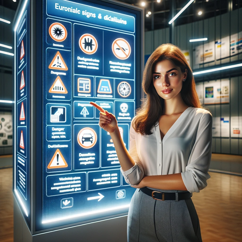 Verkehrszeichen und -regeln in der EU. Roadtrip in Europa. Reisen mit dem Auto innerhalb der EU: Citytrips, Camping, Landschaft, Rundfahrt mit dem PKW, romantische Städte und Urlaubsinspiration