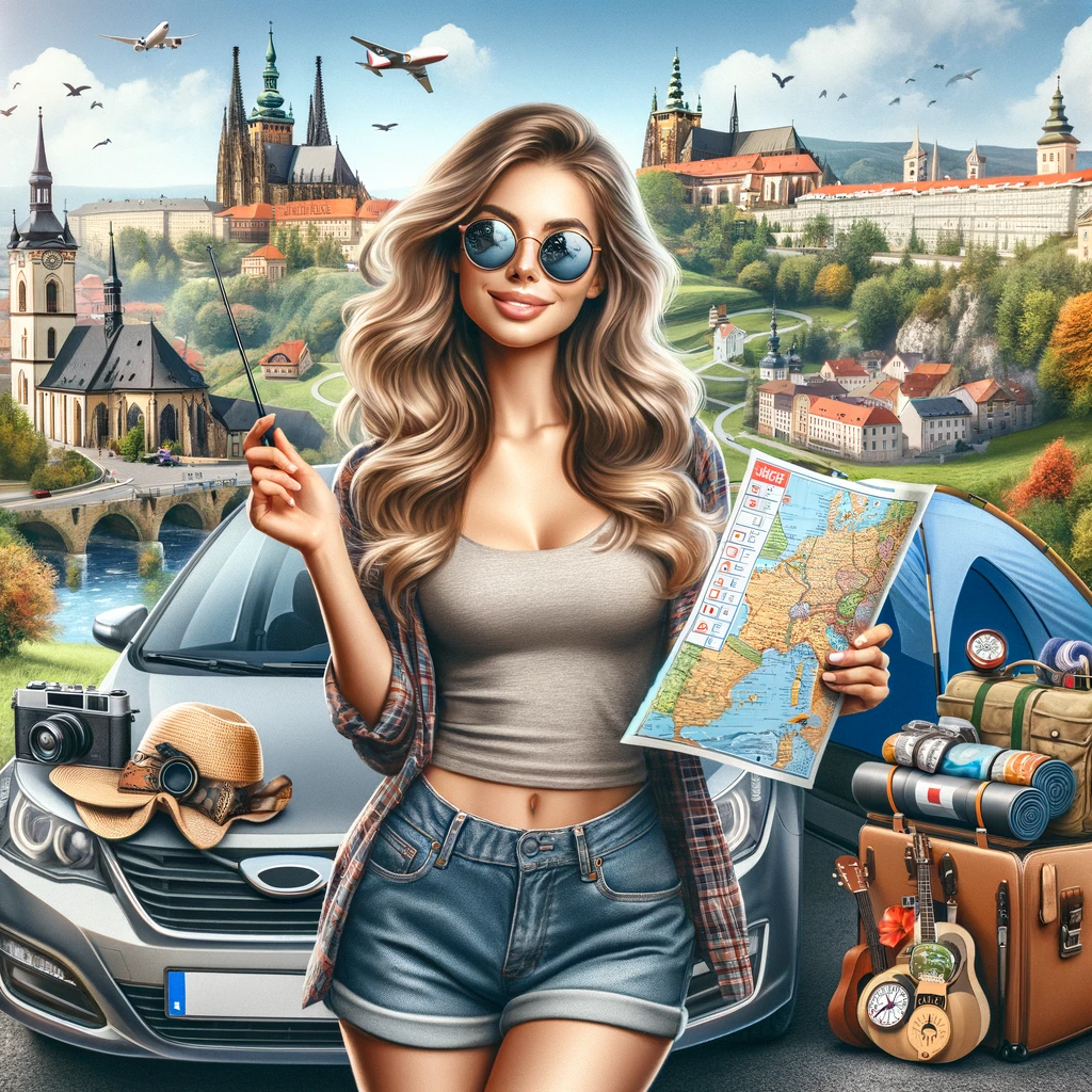 Checklisten für die Reisevorbereitung. Roadtrip in Europa. Reisen mit dem Auto innerhalb der EU: Citytrips, Camping, Landschaft, Rundfahrt mit dem PKW, romantische Städte und Urlaubsinspiration.