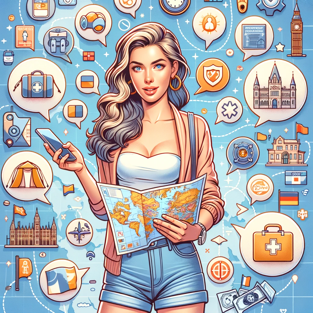 Praktische Tipps unterwegs. Übernachtungsmöglichkeiten von Camping bis Boutique-Hotels. Verpflegung Selbstversorgung und lokale Märkte. Sicherheit Tipps für Notfälle und Vermeidung von Diebstahl. Sprache und Kommunikation Verständigung in Europa. Grenzüberschreitungen Zoll, Vignetten und Verkehrsregeln. Roadtrip in Europa. Reisen mit dem Auto innerhalb der EU: Citytrips, Camping, Landschaft, Rundfahrt mit dem PKW, romantische Städte und Urlaubsinspiration.