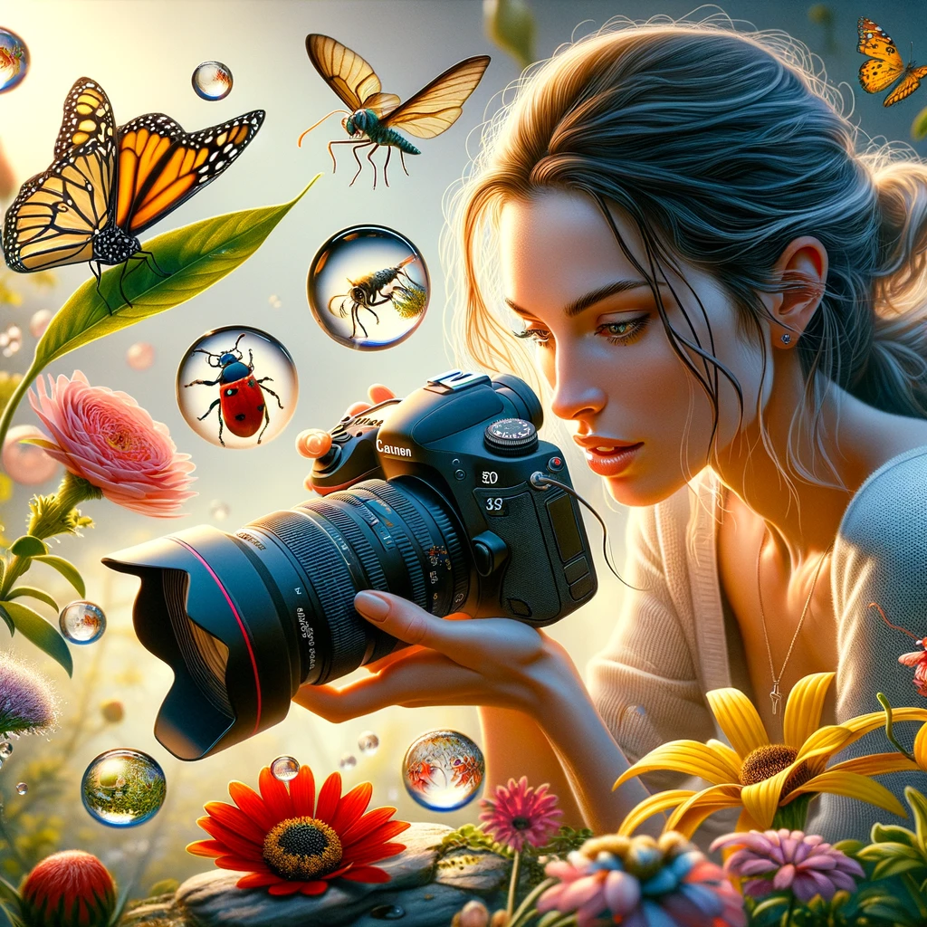 Makrofotografie: Nahaufnahmen, Schärfe, Belichtung. Frühling, Sommer, Herbst und Winter