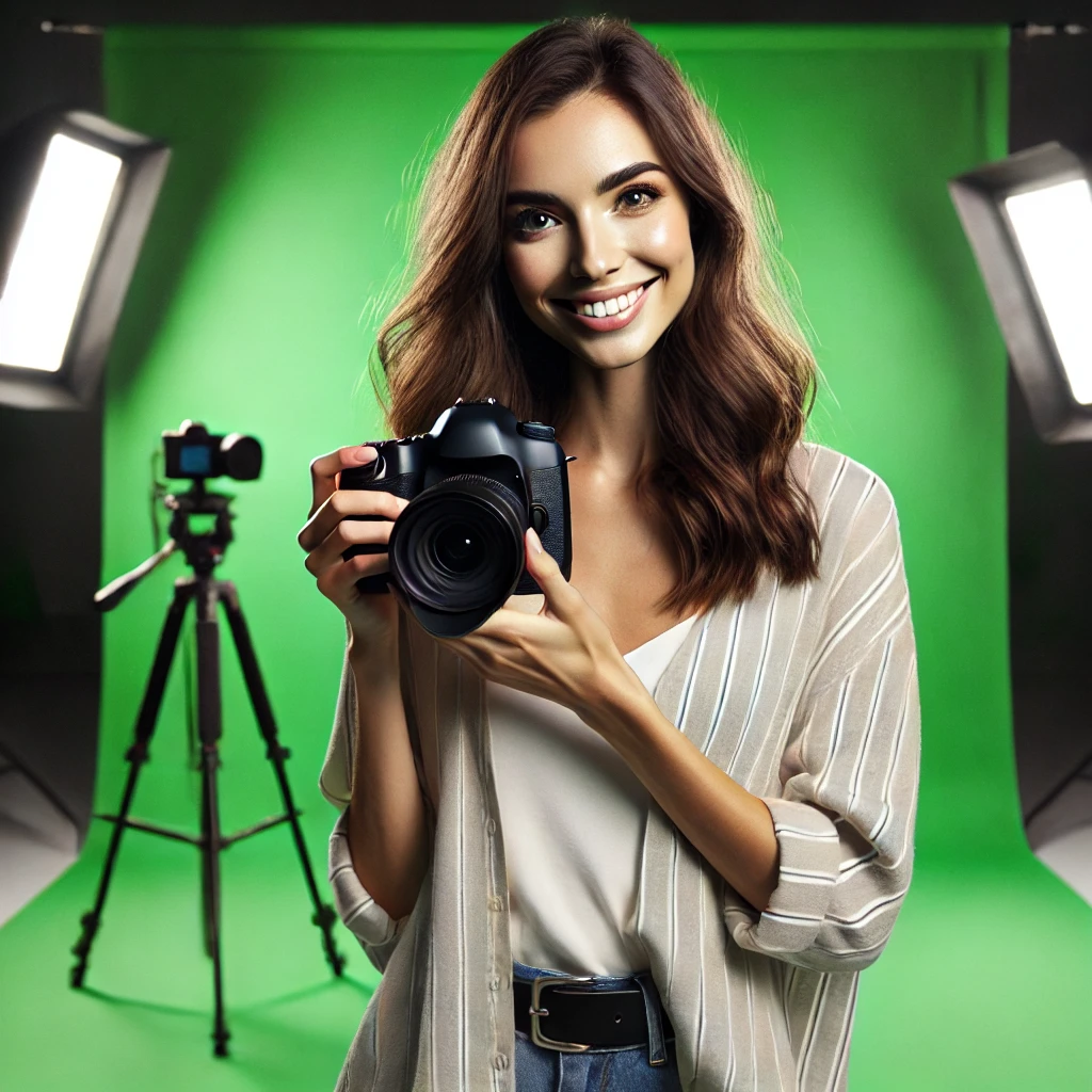 Green Screen Phone Camera Transition Smartphone Video First Try Female Model mit DSLR Kamera inkl. 37 Fototipps und Bildideen