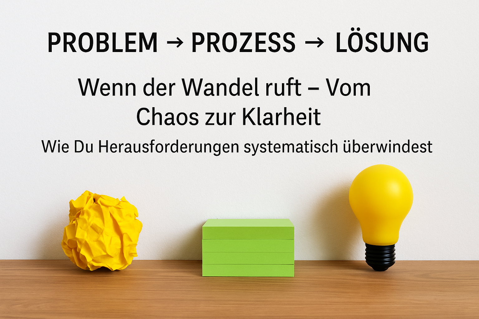 Problem Prozess Lösung. Wenn der Wandel ruft – Vom Chaos zur Klarheit. Wie Du Herausforderungen systematisch überwindest Problem Prozess Lösung. Wenn der Wandel ruft – Vom Chaos zur Klarheit. Wie Du Herausforderungen systematisch überwindest