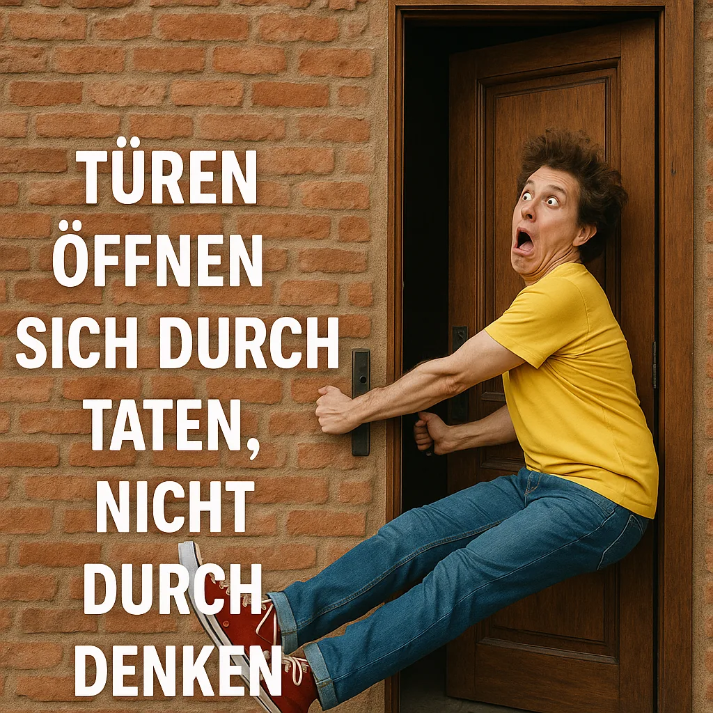Türen öffnen sich durch Taten, nicht durch Denken