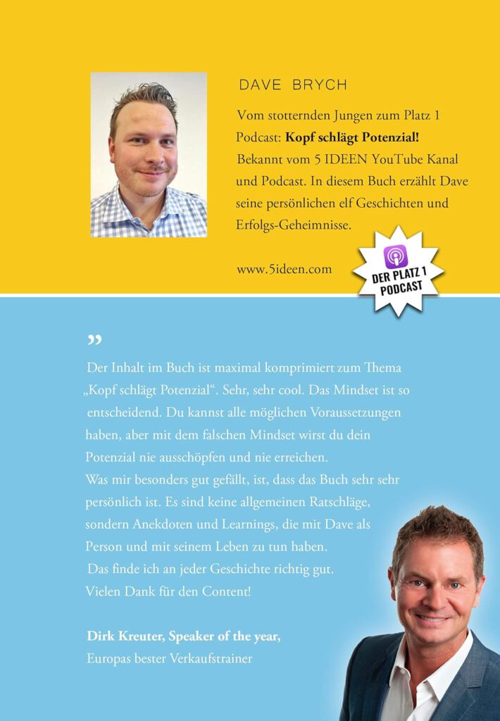 Kopf schlägt Potenzial: Erfolg ist Kopfsache - Für Motivation, Inspiration und Selbstbewusstsein von Dave Brych