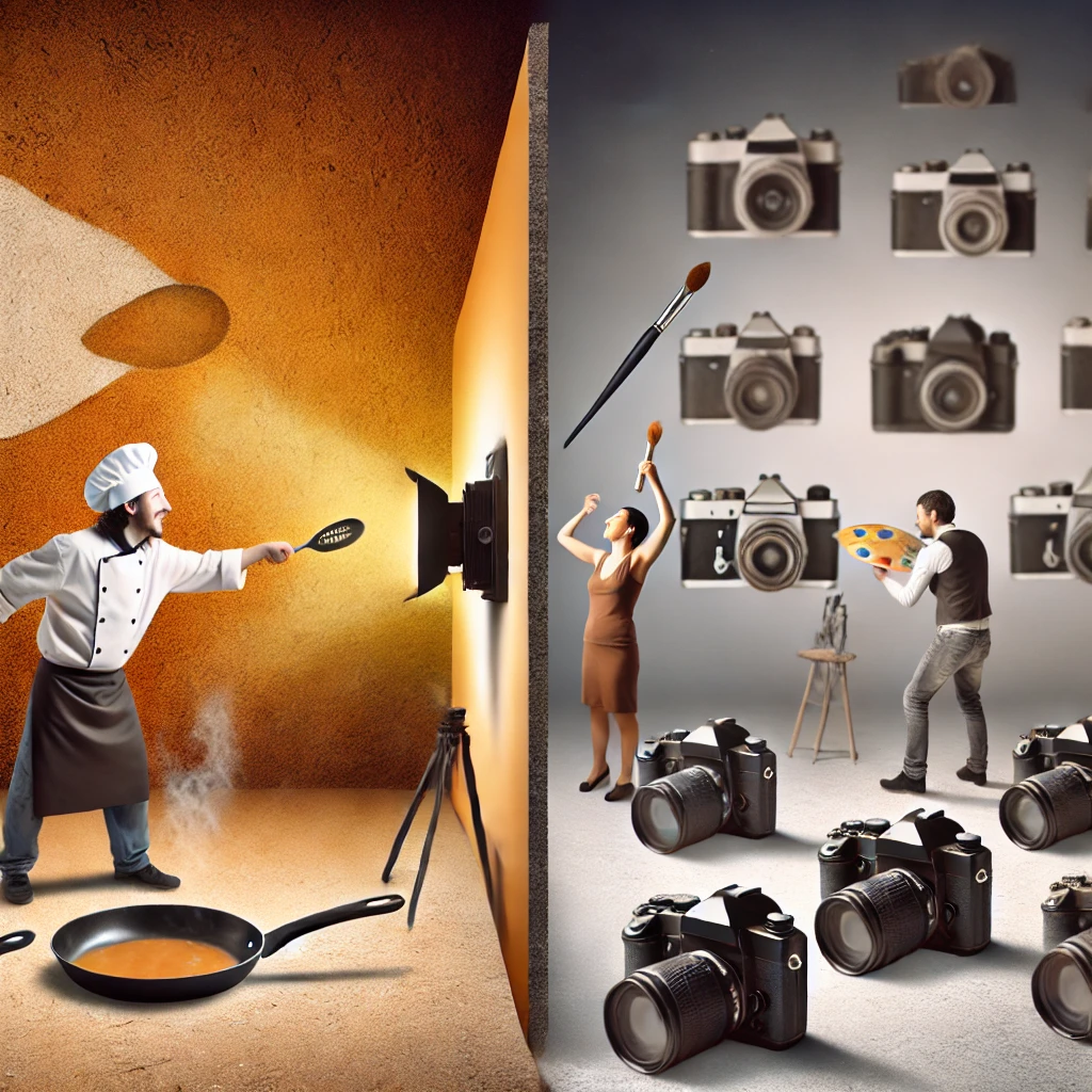 Warum wird ein Koch nie nach seiner Pfanne, ein Maler nie nach seinem Pinsel, allerdings ein Fotograf dauernd nach seiner Kamera gefragt?