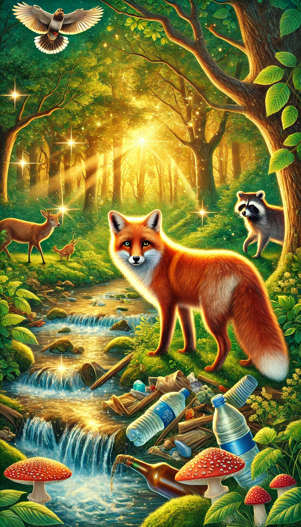 Der Fuchs und die Morgenstille. 30 Spannende und lehrreiche Kindergeschichten im Wald. Die mutigen Freunde des Waldes. Abenteuer im Herzen des Zauberwaldes. Tierische Helden und ihre magischen Reisen.