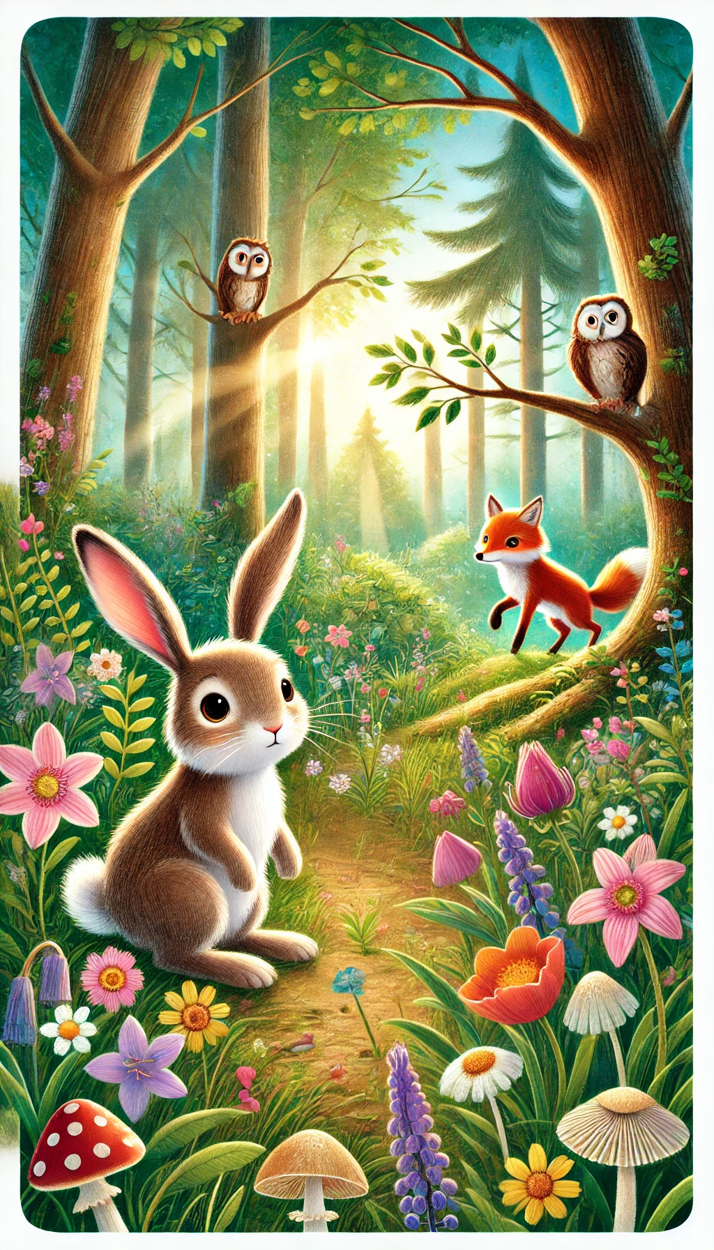 Der neugierige Hase im Wald. 30 spannende und lehrreiche Kindergeschichten im Wald.