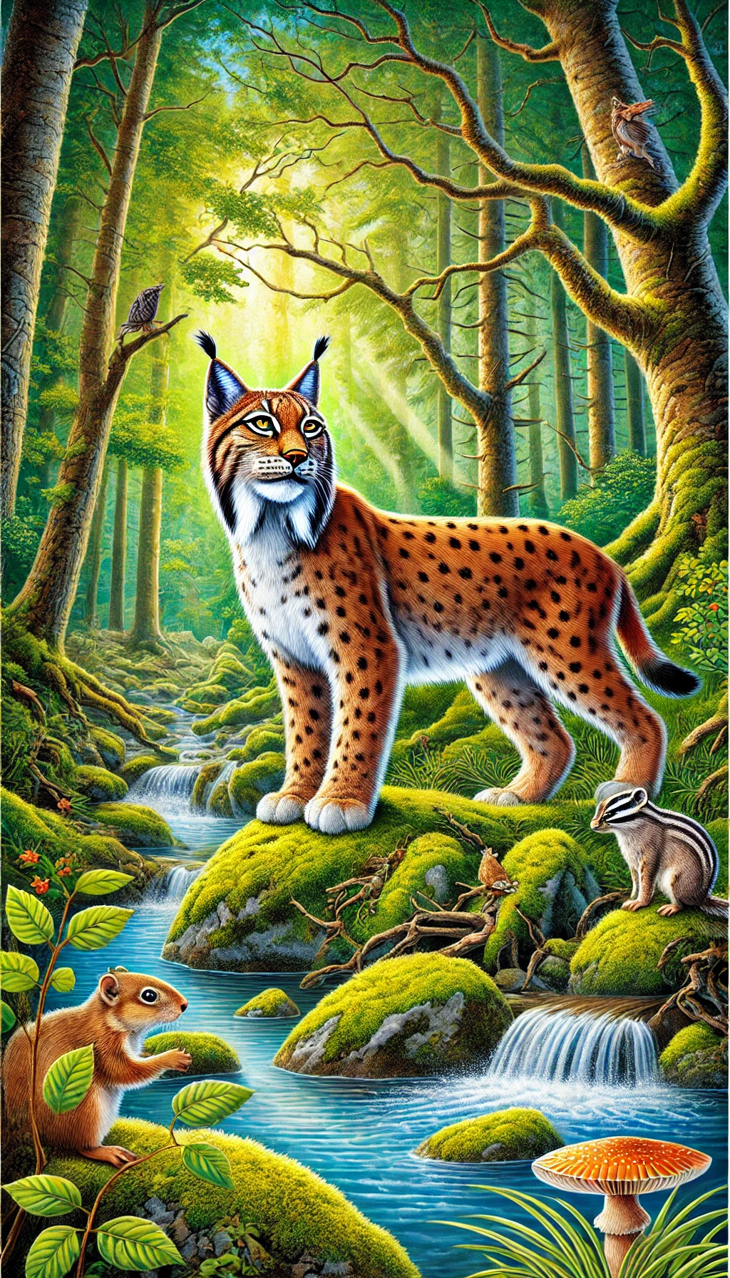 Der listige Luchs und das Geheimnis des Waldes. 30 Spannende und lehrreiche Kindergeschichten im Wald. Die mutigen Freunde des Waldes. Abenteuer im Herzen des Zauberwaldes. Tierische Helden und ihre magischen Reisen.