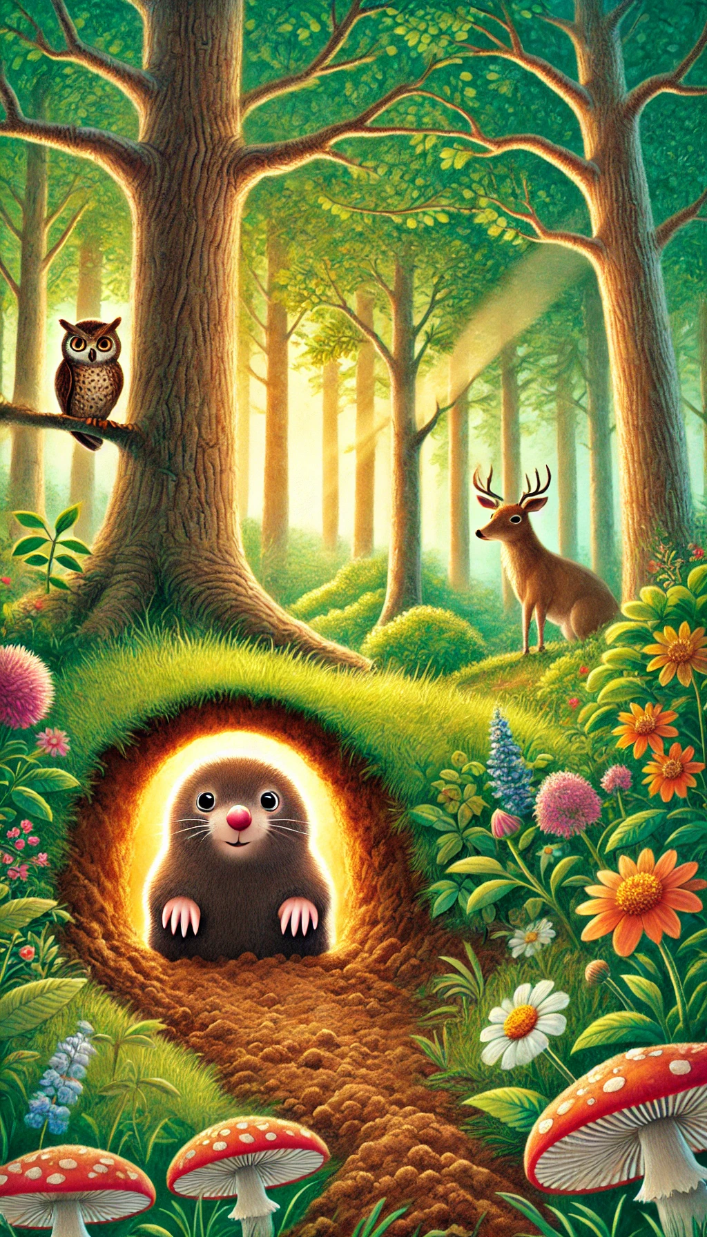 Der Abenteuerlustige Maulwurf Moritz. 30 Spannende und lehrreiche Kindergeschichten im Wald. Die mutigen Freunde des Waldes. Abenteuer im Herzen des Zauberwaldes. Tierische Helden und ihre magischen Reisen.