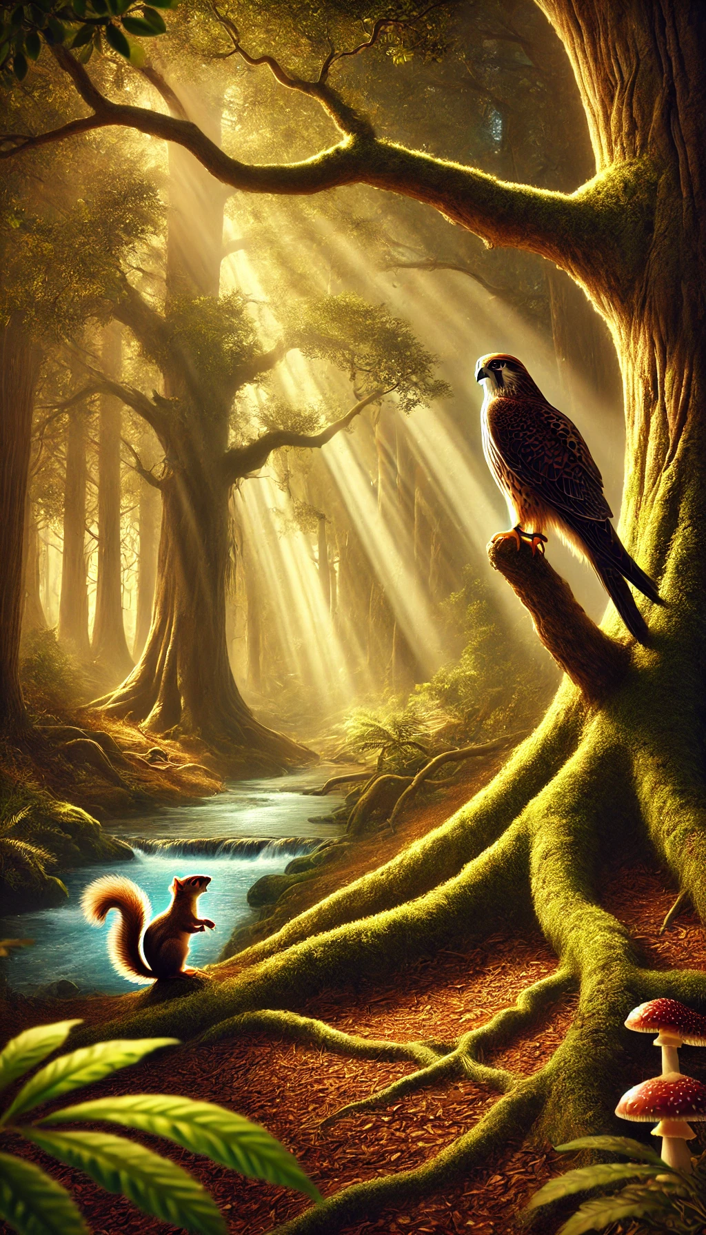 Der tapfere Falke Finn und das Geheimnis des Waldes. 30 Spannende und lehrreiche Kindergeschichten im Wald. Die mutigen Freunde des Waldes. Abenteuer im Herzen des Zauberwaldes. Tierische Helden und ihre magischen Reisen.