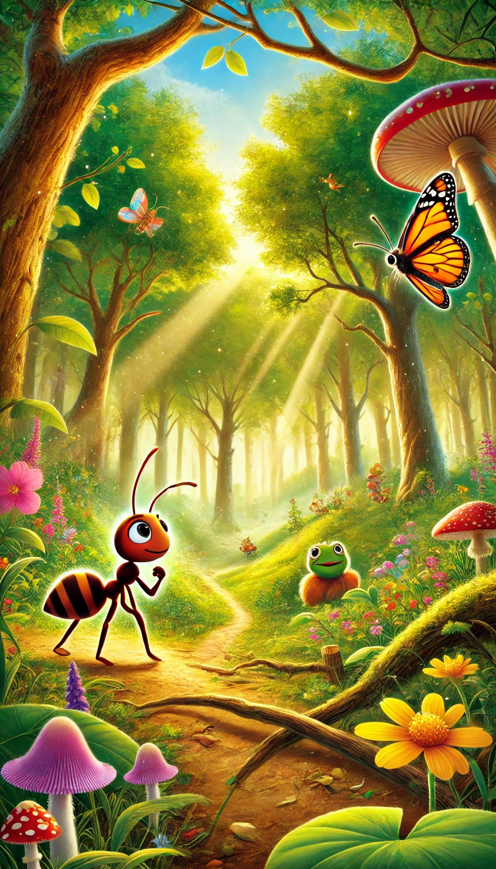 Die Abenteuer der kleinen Ameise Anton. 30 Spannende und lehrreiche Kindergeschichten im Wald. Die mutigen Freunde des Waldes. Abenteuer im Herzen des Zauberwaldes. Tierische Helden und ihre magischen Reisen.