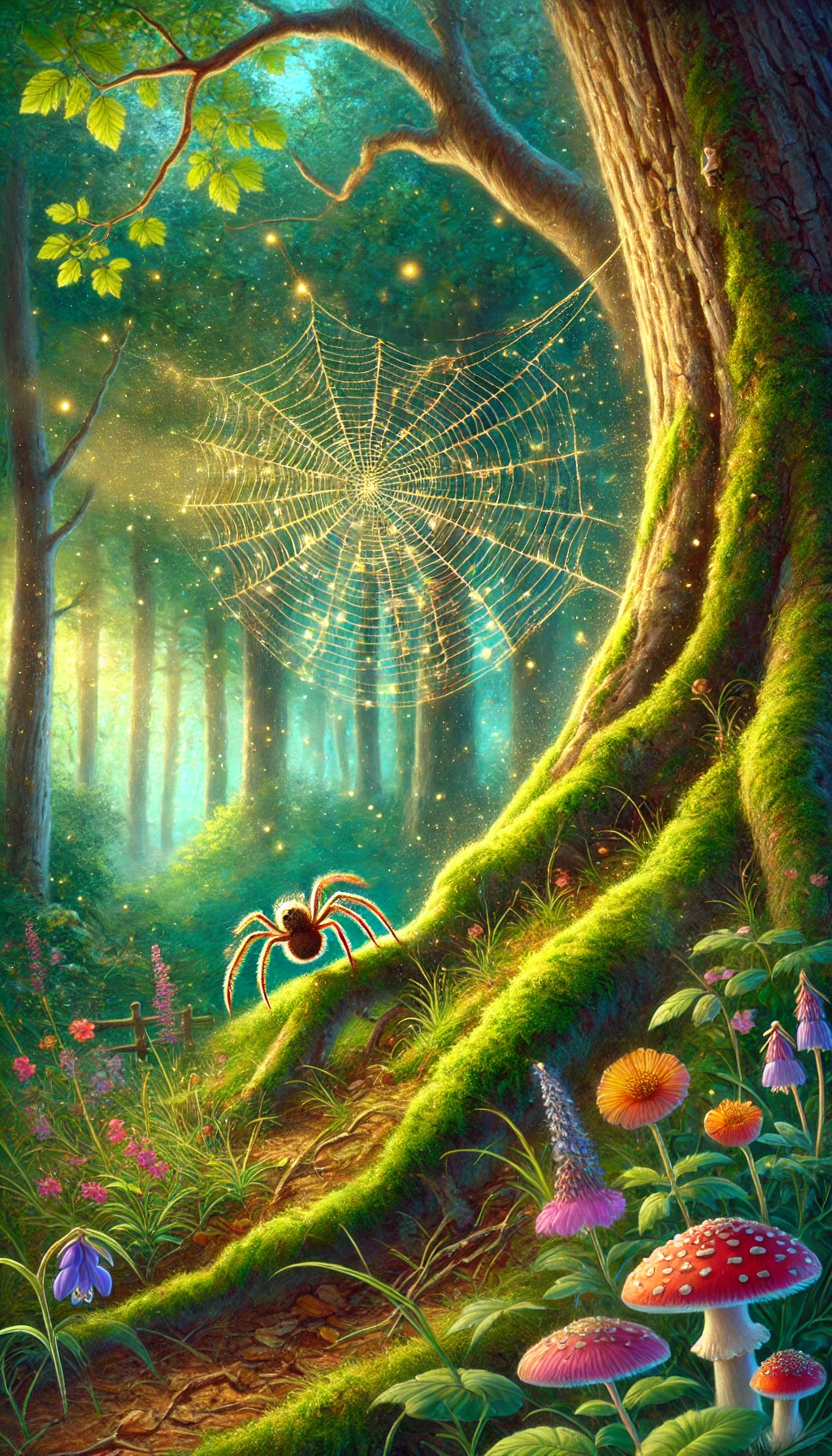 Die abenteuerliche Reise von Sofia, der Spinne. 30 Spannende und lehrreiche Kindergeschichten im Wald. Die mutigen Freunde des Waldes. Abenteuer im Herzen des Zauberwaldes. Tierische Helden und ihre magischen Reisen.