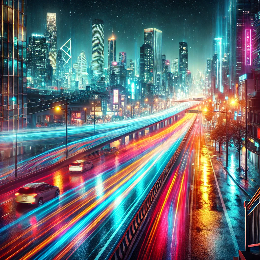 Licht und Nachtaufnahmen. Langzeitbelichtung und Lichter der Stadt für DIY-Fotoprojekte