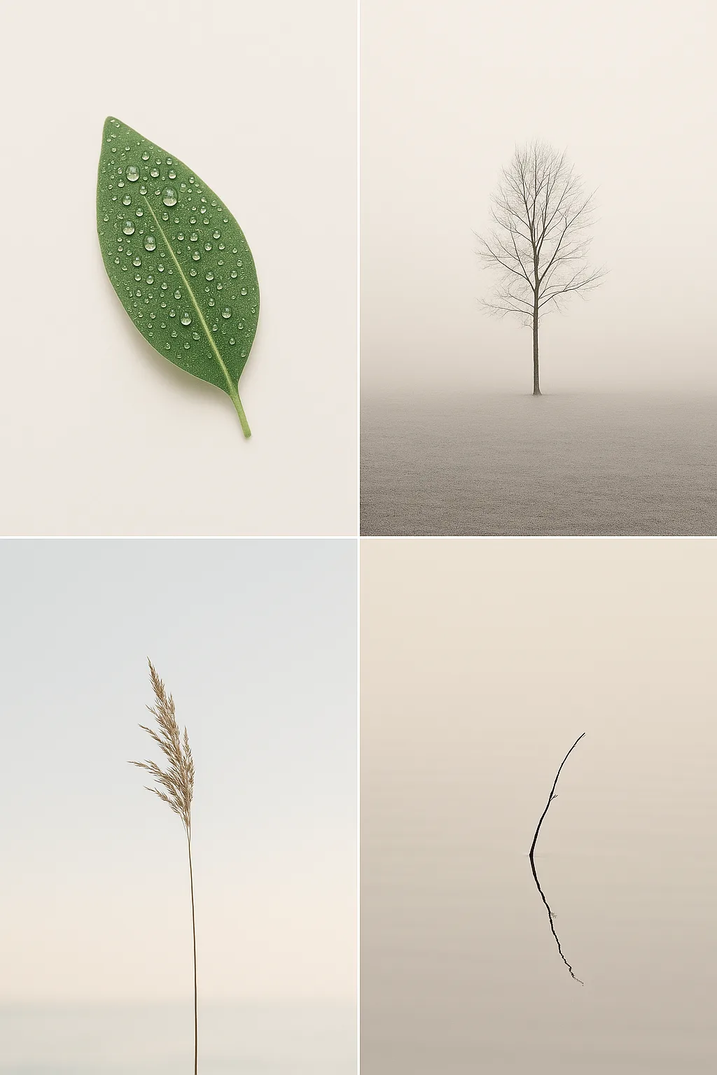 Minimalistische Naturaufnahmen für DIY-Fotoprojekte