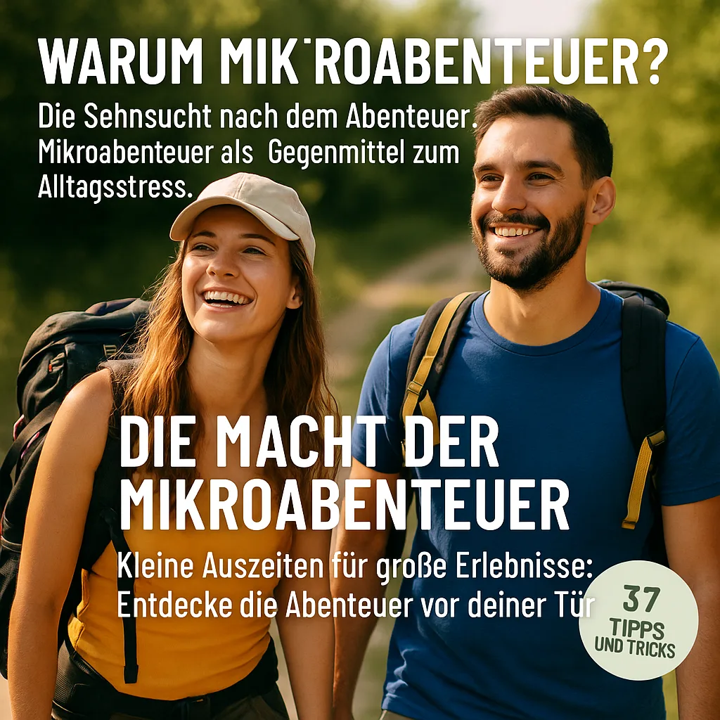 Warum Mikroabenteuer? Die Sehnsucht nach dem Abenteuer. Mikroabenteuer als Gegenmittel zum Alltagsstress. Die Macht der Mikroabenteuer: Kleine Auszeiten für große Erlebnisse: Entdecke die Abenteuer vor deiner Tür! Inkl. 37 Tipps und Tricks Warum Mikroabenteuer? Die Sehnsucht nach dem Abenteuer. Mikroabenteuer als Gegenmittel zum Alltagsstress. Die Macht der Mikroabenteuer: Kleine Auszeiten für große Erlebnisse: Entdecke die Abenteuer vor deiner Tür! Inkl. 37 Tipps und Tricks
