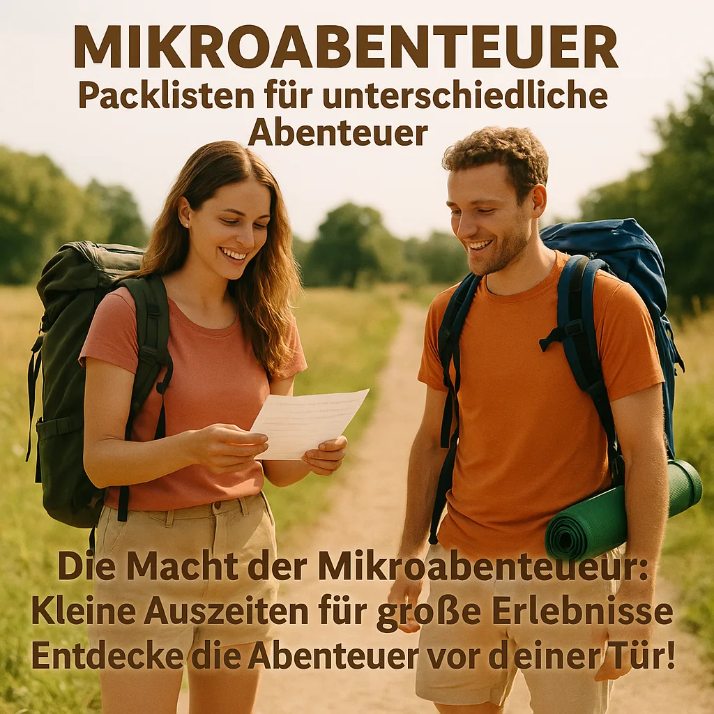 Mikroabenteuer: Packlisten für unterschiedliche Abenteuer. Die Macht der Mikroabenteuer: Kleine Auszeiten für große Erlebnisse: Entdecke die Abenteuer vor deiner Tür! Mikroabenteuer: Packlisten für unterschiedliche Abenteuer. Die Macht der Mikroabenteuer: Kleine Auszeiten für große Erlebnisse: Entdecke die Abenteuer vor deiner Tür!