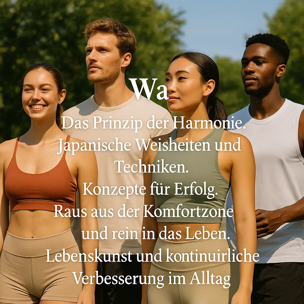 Wa: Das Prinzip der Harmonie. Japanische Weisheiten und Techniken. Konzepte für Erfolg. Raus aus der Komfortzone und rein in das Leben. Lebenskunst und kontinuierliche Verbesserung im Alltag.