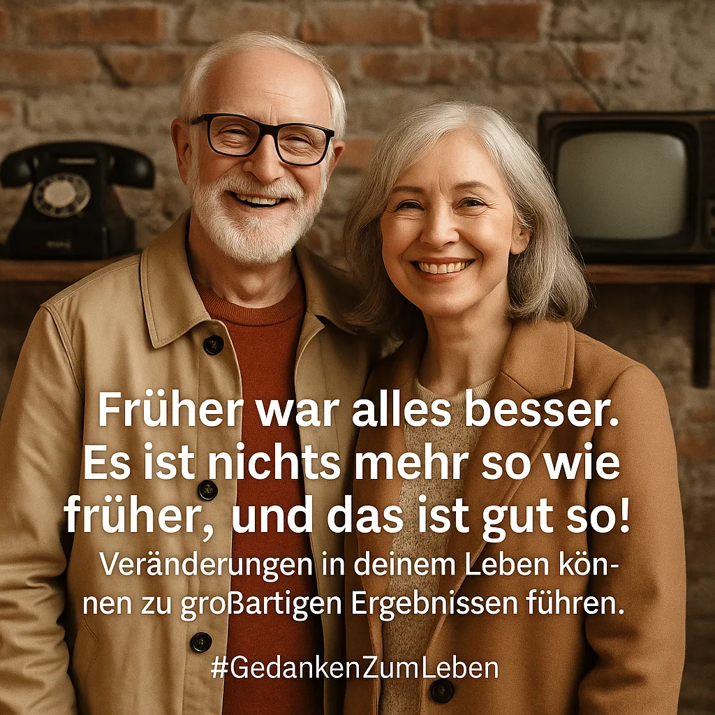 Früher war alles besser. Es ist nichts mehr so wie früher, und das ist gut so! Veränderungen können in deinem Leben können zu großartigen Ergebnissen führen. #GedankenZumLeben