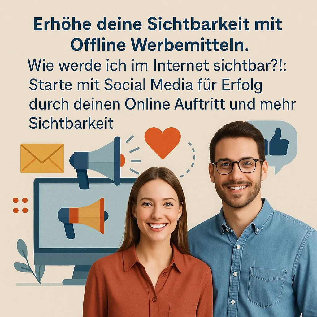 Erhöhe deine Sichtbarkeit mit Offline Werbemitteln. Wie werde ich im Internet sichtbar?!: Starte mit Social Media für Erfolg durch deinen Online Auftritt und mehr Sichtbarkeit Erhöhe deine Sichtbarkeit mit Offline Werbemitteln. Wie werde ich im Internet sichtbar?!: Starte mit Social Media für Erfolg durch deinen Online Auftritt und mehr Sichtbarkeit