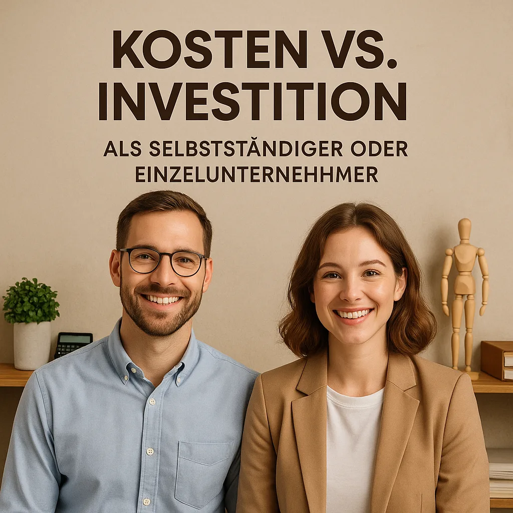 Kosten vs. Investition als Selbstständiger oder Einzelunternehmer