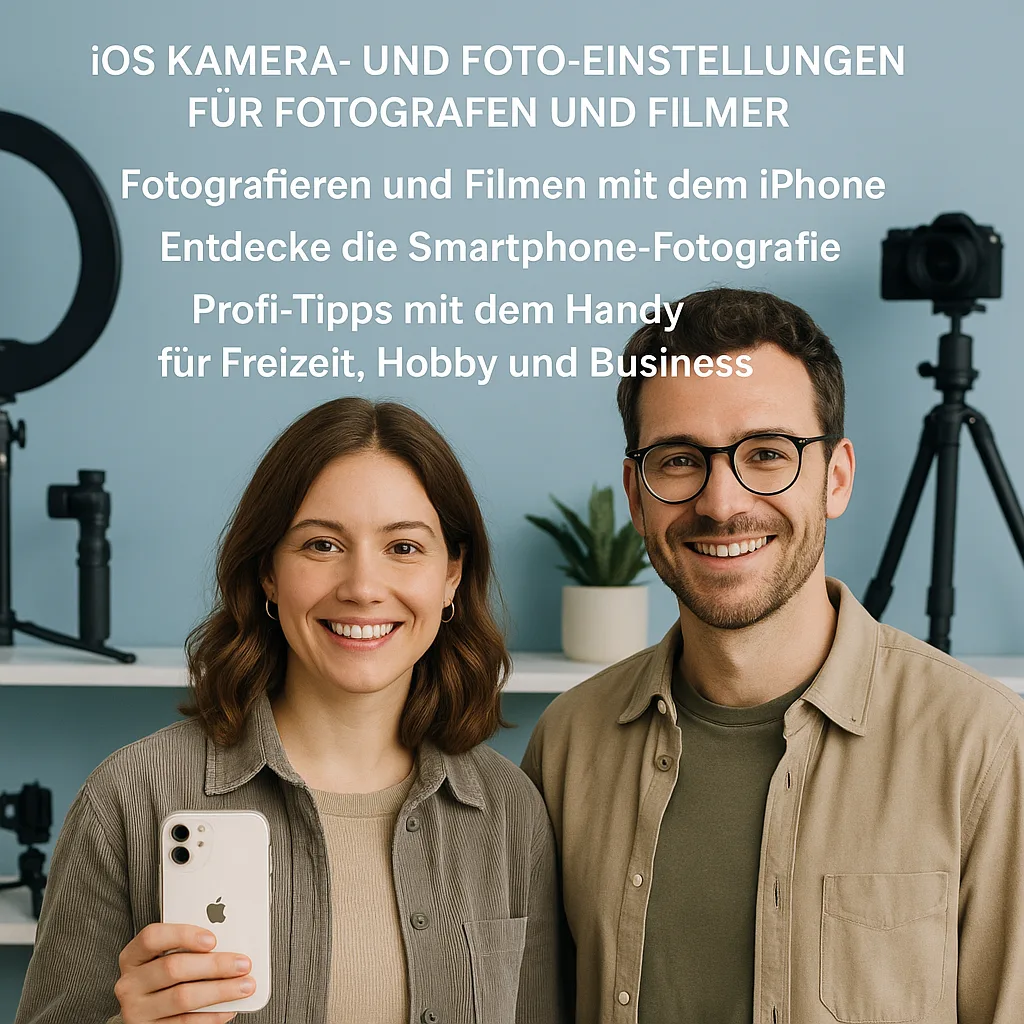 iPhone iOS Kamera und Foto Einstellungen für Fotografen und Filmer: Fotografieren und Filmen mit dem iPhone. Fotografieren und Filmen mit dem Smartphone für Fotos und Videos. Entdecke die Smartphone-Fotografie: Profi-Tipps mit dem Handy für Freizeit, Hobby und Business Mobile Videography Photography iOS Kamera und Foto Einstellungen für Fotografen und Filmer: Fotografieren und Filmen mit dem iPhone. Fotografieren und Filmen mit dem Smartphone für Fotos und Videos. Entdecke die Smartphone-Fotografie: Profi-Tipps mit dem Handy für Freizeit, Hobby und Business Mobile Videography Photography