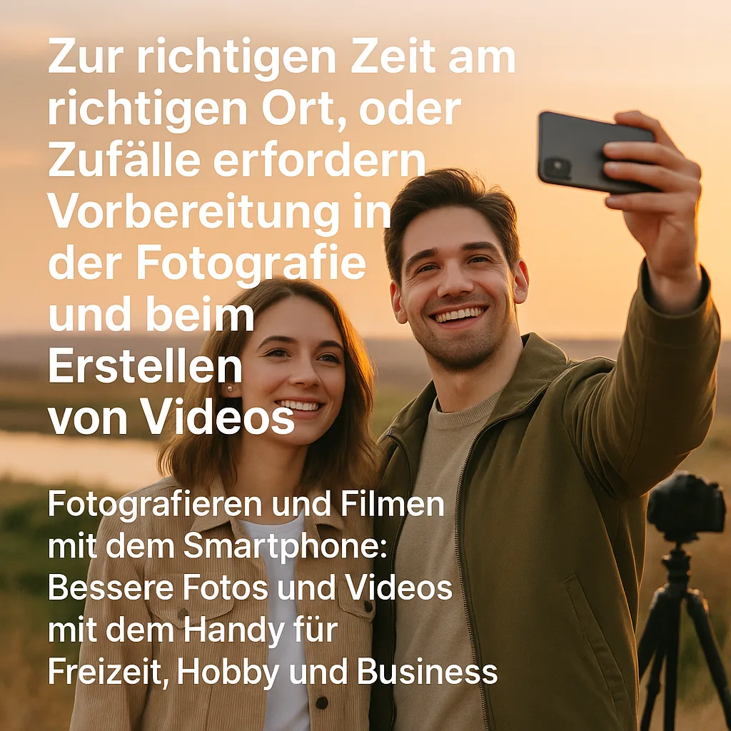 Zur richtigen Zeit am richtigen Ort, oder Zufälle erfordern Vorbereitung in der Fotografie und beim Erstellen von Videos. Fotografieren und Filmen mit dem Smartphone: Bessere Fotos und Videos mit dem Handy für Freizeit, Hobby und Business