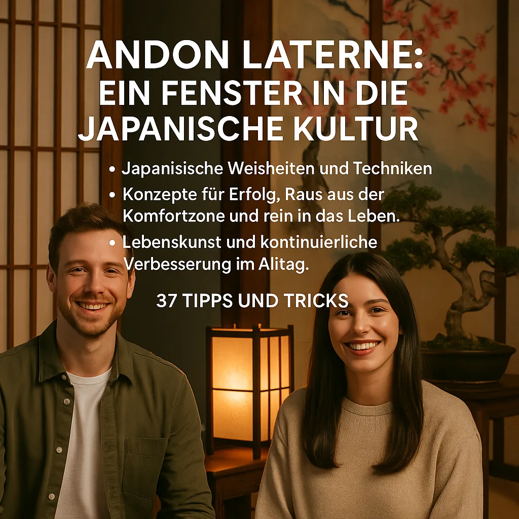 Andon Laterne: Ein Fenster in die japanische Kultur. Japanische Weisheiten und Techniken. Konzepte für Erfolg. Raus aus der Komfortzone und rein in das Leben. Lebenskunst und kontinuierliche Verbesserung im Alltag. 37 Tipps und Tricks