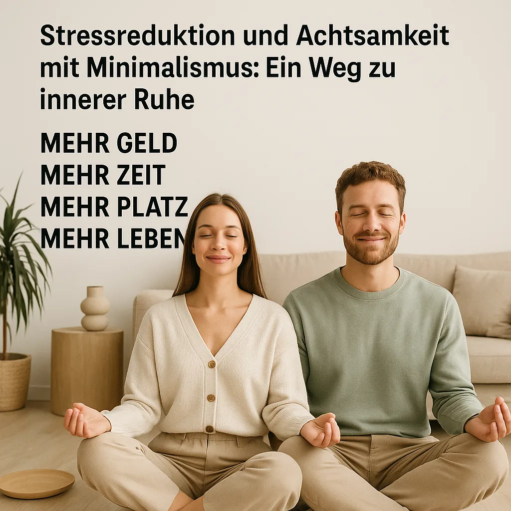 Stressreduktion und Achtsamkeit mit Minimalismus: Ein Weg zu innerer Ruhe. Minimalismus Mehr Geld Mehr Zeit Mehr Platz Mehr Leben: Minimalistisch leben, maximal profitieren, maximal genießen, weniger Ballast