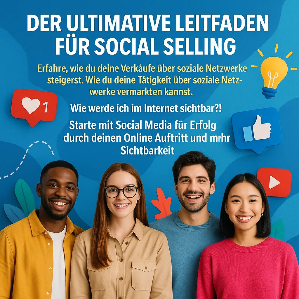 Der ultimative Leitfaden für Social Selling. Erfahre, wie du deine Verkäufe über soziale Netzwerke steigerst. Wie du deine Tätigkeit über soziale Netzwerke vermarkten kannst. Wie werde ich im Internet sichtbar?!: Starte mit Social Media für Erfolg durch deinen Online Auftritt und mehr Sichtbarkeit Der ultimative Leitfaden für Social Selling. Erfahre, wie du deine Verkäufe über soziale Netzwerke steigerst. Wie du deine Tätigkeit über soziale Netzwerke vermarkten kannst. Wie werde ich im Internet sichtbar?!: Starte mit Social Media für Erfolg durch deinen Online Auftritt und mehr Sichtbarkeit