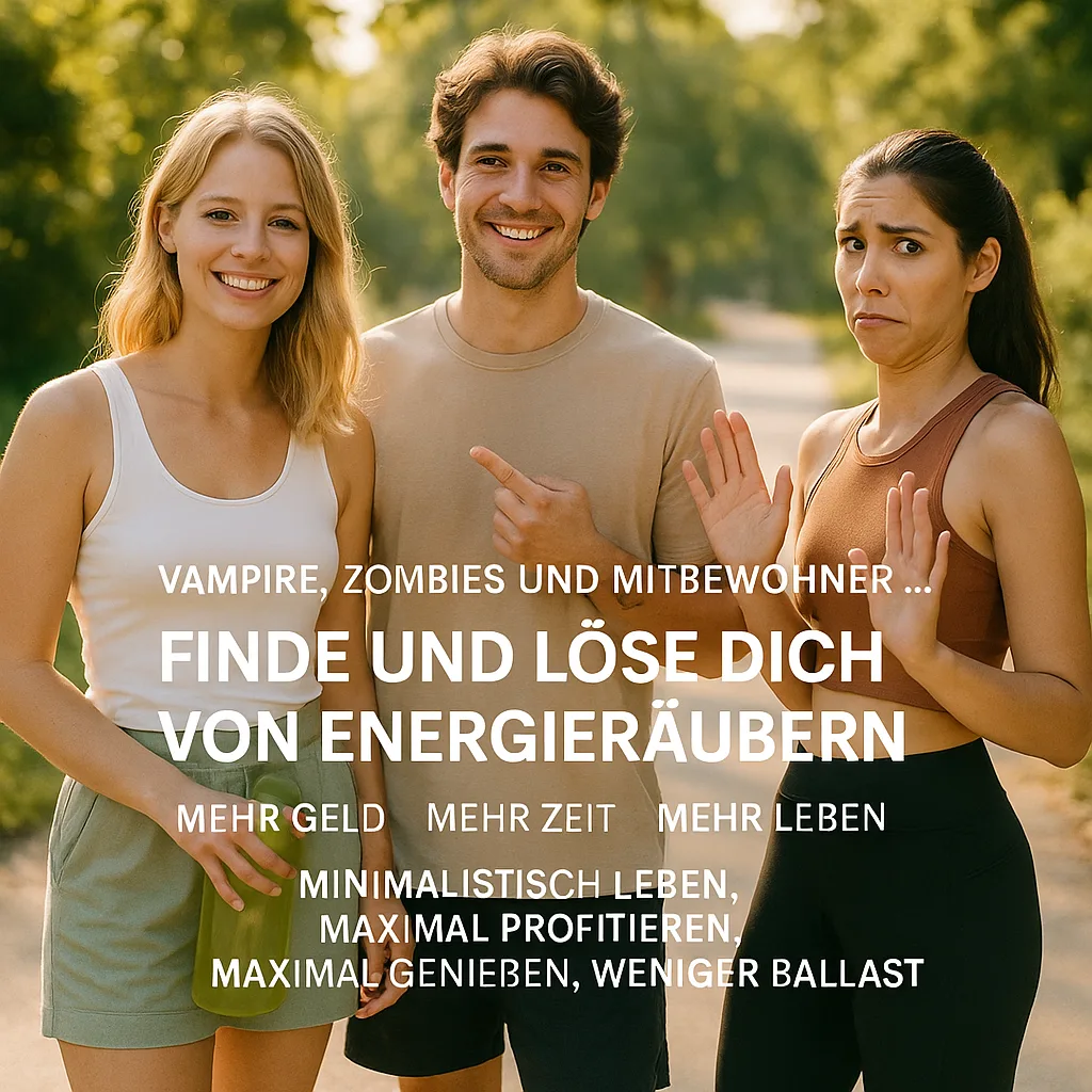 Vampire, Zombies und Mitbewohner... Über Energievampire und Krafträuber... Finde und löse dich von Energieräubern. Minimalismus Mehr Geld Mehr Zeit Mehr Platz Mehr Leben: Minimalistisch leben, maximal profitieren, maximal genießen, weniger Ballast