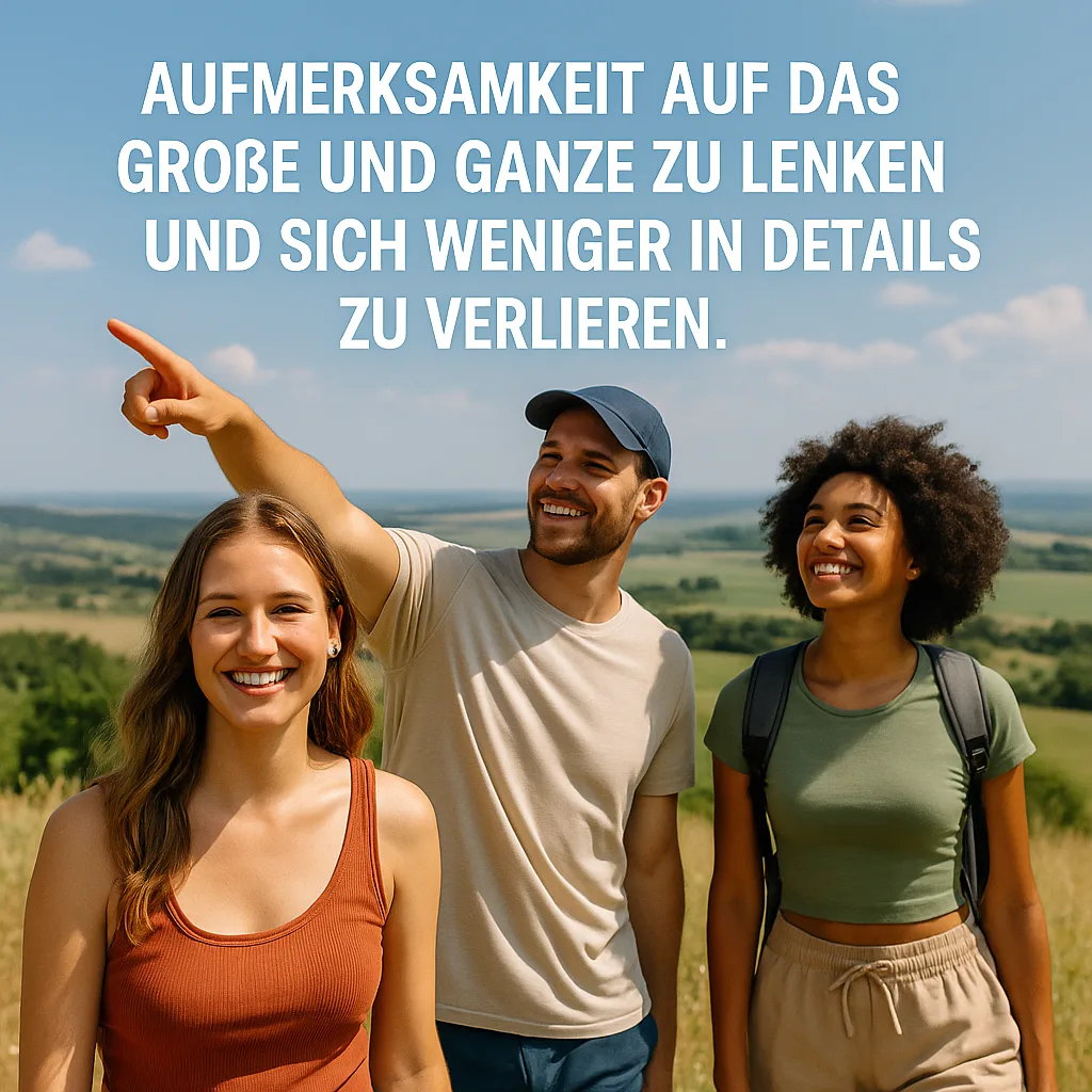 Aufmerksamkeit auf das Große und Ganze zu lenken und sich weniger in Details zu verlieren #GedankenZumLeben