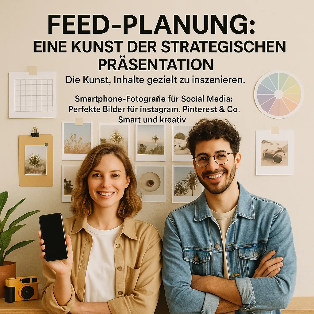 Feed-Planung: Eine Kunst der strategischen Präsentation. Die Kunst, Inhalte gezielt zu inszenieren. Smartphone-Fotografie für Social Media: Perfekte Bilder für Instagram, Pinterest & Co. Smart und kreativ.