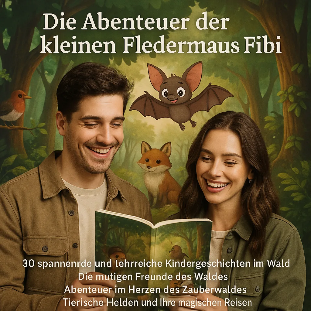 Die Abenteuer der kleinen Fledermaus Fibi. 30 Spannende und lehrreiche Kindergeschichten im Wald. Die mutigen Freunde des Waldes. Abenteuer im Herzen des Zauberwaldes. Tierische Helden und ihre magischen Reisen.