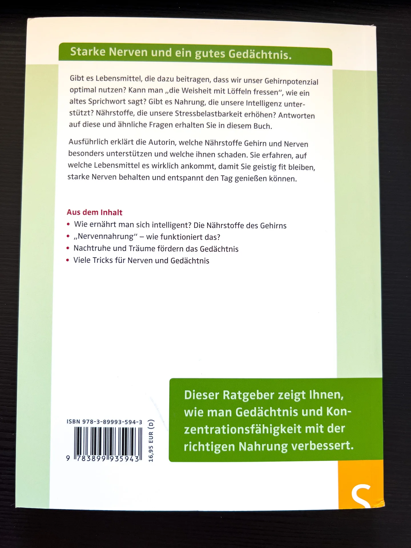 Nervennahrung: Das richtige Essen für starke Nerven und ein gutes Gedächtnis von Dr. Andrea Flemmer Nervennahrung: Das richtige Essen für starke Nerven und ein gutes Gedächtnis von Dr. Andrea Flemmer