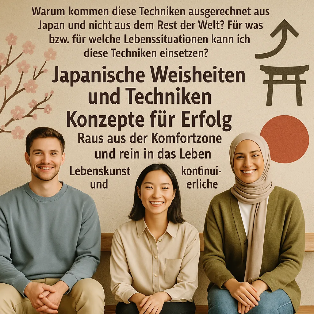 Warum kommen diese Techniken ausgerechnet aus Japan und nicht aus dem Rest der Welt? Für was bzw. für welche Lebenssituationen kann ich diese Techniken einsetzen? Japanische Weisheiten und Techniken. Konzepte für Erfolg. Raus aus der Komfortzone und rein in das Leben. Lebenskunst und kontinuierliche Verbesserung im Alltag. Warum kommen diese Techniken ausgerechnet aus Japan und nicht aus dem Rest der Welt? Für was bzw. für welche Lebenssituationen kann ich diese Techniken einsetzen? Japanische Weisheiten und Techniken. Konzepte für Erfolg. Raus aus der Komfortzone und rein in das Leben. Lebenskunst und kontinuierliche Verbesserung im Alltag.