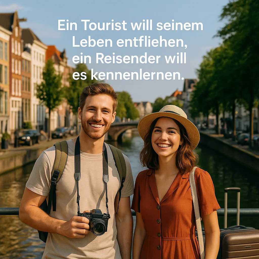 Ein Tourist will seinem Leben entfliehen, ein Reisender will es kennenlernen